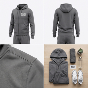 Conjunto Deportivo Informal con Capucha para Verano, Unisex, de MALUZA INDUSTRIES, Ecológico, Tallas Grandes, Transpirable, 100% Poliéster, con Logotipo Personalizado, 2 Piezas - Product Image 4
