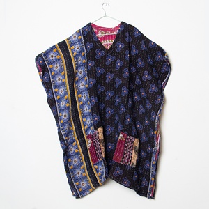 Handmade Indian Cotton Kantha <b>Kaftan</b> Vintage Reversible Robe Eco-Friendly Organic Durable Breathable Printed Kantha <b>Kaftan</b> - Product Image 1