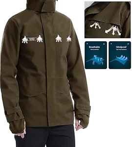 Men's <b>Soft</b> <b>Shell</b> <b>Jacket</b> Windbreaker <b>Hooded</b> Fleece Waterproof Men's <b>Hooded</b> Rain Coat Softshell <b>Jackets</b> - Product Image 2