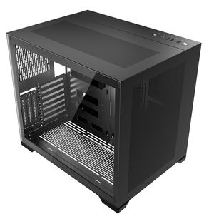 เคสคอมพิวเตอร์แบบ Dual Chamber Mid Tower สำหรับเล่นเกม พร้อมกระจกนิรภัย แผ่นกรองฝุ่นแม่เหล็ก และระบบจัดการสายเคเบิล - MATX - Product Image 5
