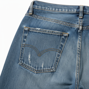 Jeans en denim brodé délavé de haute qualité pour hommes, coupe droite ample et jambe large, style streetwear abordable - Product Image 4