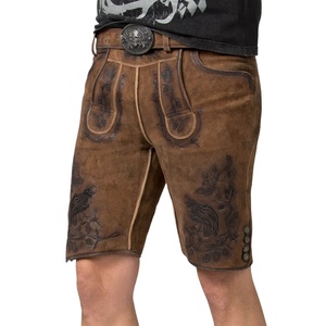 Auténticos Pantalones Cortos Bávaros Personalizados con Bordado y Tirantes Ajustables de Lona para el Oktoberfest - Product Image 6