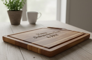 Planche à découper en bois gravée avec la date du 4 juillet, Jour de l'Indépendance, avec poignée, pour barbecue, service en cuisine, décoration de la maison pour les fêtes - Product Image 2