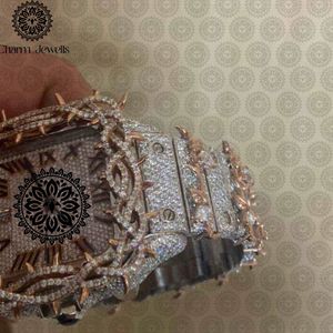 Reloj de Cristal de Lujo para Mujer Charm Jewells, Esfera Irregular, Cuarzo Analógico, Correa de Acero Inoxidable de 38 mm, Estilo Joyería de Moda - Product Image 5