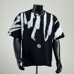 เสื้อยืดโอเวอร์ไซส์สั่งทำพิเศษ คุณภาพสูง ผ้าฝ้าย 100% เย็บสองชั้น เนื้อผ้าหนา พิมพ์ลายดิจิทัล ทรงบ็อกซี่ เสื้อยืดลำลองผู้ชาย - Product Image 5