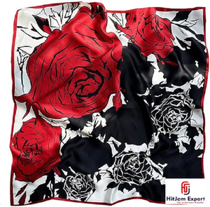 High Quality Premium Printed Short <b>Scarf</b> Fabric OEM ODM Private Label Textile Manufacturer Custom Fashion Accessories Export - Product Image 3