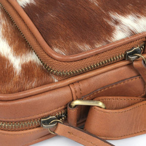 Bolsos de Cuero Vacuno Casuales de Alta Calidad para Mujer, Precio al por Mayor, Color Sólido, Cierre de Cremallera, Cadenas, Bolso de Hombro Impermeable - Product Image 5