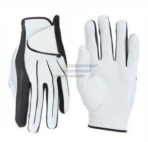 Gants de golf en cuir véritable Cabretta souple, fermeture auto-agrippante, ajustement parfait, antidérapants, logo personnalisé, pour hommes, vente en gros - Product Image 1