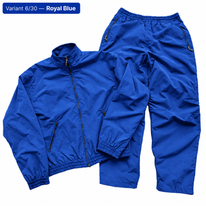 ชุดวอร์มสีดำแบบ unisex  ผ้าโพลีเอสเตอร์น้ำหนักเบา กันลม ใส่สบาย มีซิปและกระเป๋าข้าง เหมาะสำหรับฤดูร้อน สีพื้น - Product Image 4