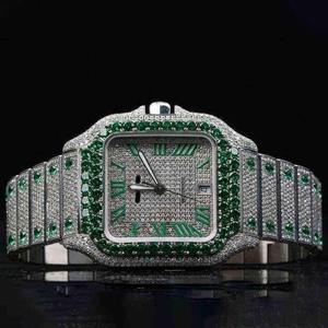 Reloj de Pulsera Automático de Lujo con Diamantes, Personalizado, de Alta Calidad, Vvs, Estilo Hip Hop, con Cristales de Moissanita, de Acero Inoxidable, Analógico, para Hombre - Product Image 1