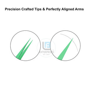 Nouvelle conception, pinces à extensions de cils professionnelles en acier inoxydable - Haute qualité, pointe fine, prise en main parfaite, prix de gros bas - Product Image 5