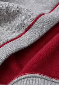 <b>Men's</b> Gray Hooded Pullover <b>Sweatshirt</b> with <b>Red</b> Lining 100% Cotton Fleece Oversized Fit Quick Dry Pockets Winter Casual Wear - Product Image 5