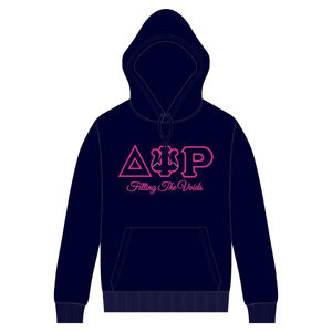 Sudadera con Capucha de Algodón y Poliéster Azul Marino Delta Psi Rho Sorority, Ropa Casual Suave y Cómoda para la Vida Griega - Product Image 2