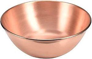 Bol mélangeur en cuivre, métal poli, design moderne, passe au lave-vaisselle, pour servir les aliments, usage domestique, bol à riz en cuivre, bol à curry en cuivre - Product Image 3