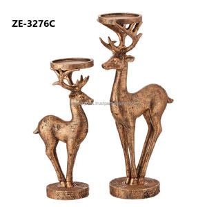 Bougeoir rustique en fer fait à la main, finition dorée de luxe, pour une ambiance chaleureuse à la maison, décoration de Noël pour la maison - Product Image 4