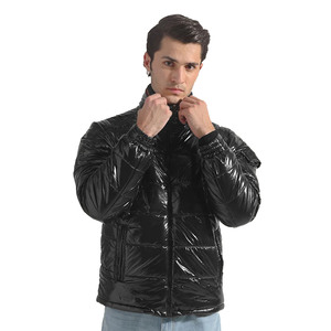 Custom Nylon Men's <b>Winter</b> Hooded Down Feel Padded <b>Waterproof</b> Puffer <b>Jacket</b> Men Warm Hoodie Puffer Coat for Mens Puffer <b>Jacket</b> - Product Image 1