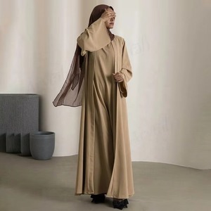 Good Quality All Season Wear <b>Women's</b> <b>Abaya</b> Flared Embroidered Long Sleeve Polyester Chiffon Georgette Abayas For <b>Women</b> - Product Image 5