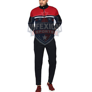 Survêtement Homme Color Block Manches Longues Fermeture Éclair Devant Décontracté Automne Respirant Polyester Coton Coupe Classique - Product Image 3
