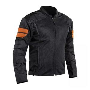Veste de moto d'été pour hommes Armure approuvée CE Panneaux en maille respirante Doublure imperméable détachable Col montant - Product Image 3