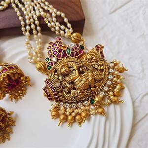 Fashion Jewelry Set Krishna Pearl Long Necklace - Product Image 2