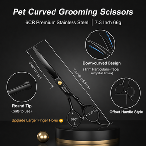 Premium Pet Grooming <b>Scissors</b> Set – Made from High-Quality Stainless Steel, Professional <b>Dog</b> & Cat Hair Cutting Kit with Case - Product Image 3