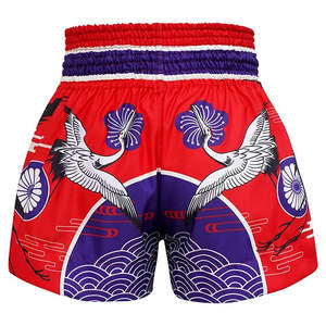 Shorts de Muay Thai de Satén Personalizados al por Mayor, Fabricante OEM, Proveedor, Shorts Deportivos de Boxeo Tailandés, Poliéster Ligero de 130 a 150 GSM - Product Image 1