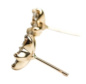 Pendientes de oro macizo de 14K y 18K con diamantes redondos certificados por IGI y diseño de estrella y flor para mujer, pendientes de moissanita con forma de flor, regalo para ella. - Product Image 3