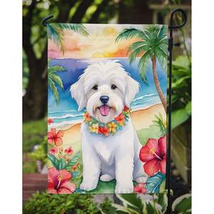 Multicolor Coton De Tulear Luau Garden Flag Buzón Decorativo Patio Banner para Patio Obra de arte para macizos de flores y césped - Product Image 3