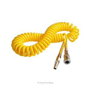 Tuyau spiralé pour compresseur d'air de haute qualité, 15 m, tuyau pneumatique rétractable, 120 PSI, tuyau d'air flexible en PU, jaune - Product Image 4
