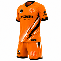 Ensemble de vêtements de sport unisexe de haute qualité personnalisé, taille plus, séchage rapide, respirant, col en V, 100% polyester, uniforme de football