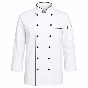 Chaqueta de Chef Moderna de Manga Corta y Larga, Uniforme de Restaurante, Ropa de Trabajo de Cocina Profesional Cómoda, Fabricante Mayorista - Product Image 3