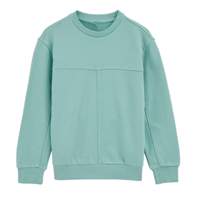เสื้อสเวตเตอร์คอกลมสีพื้นถักจากผ้าฝ้ายแบบสวมใส่ได้ทั้งชายและหญิง สไตล์ลำลองสำหรับฤดูใบไม้ร่วง ทรงปกติ - Product Image 2