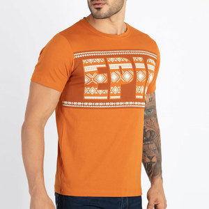 Camiseta de Cuello Redondo para Hombre, 100% Algodón Grueso, 220g, Estilo Cuadrado, Transpirable, Color Sólido, con Logotipo Personalizado - Product Image 2