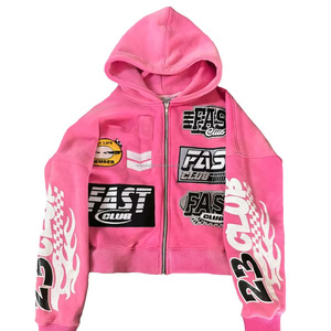 Premium personnalisé lavage à l'acide sweats à capuche hommes 100% coton lourd surdimensionné Vintage fermeture éclair brodé couleurs personnalisées hiver - Product Image 1