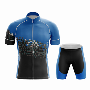 Conjunto de Jersey de Ciclismo de Verano para Hombre al por Mayor, Verde, Manga Corta, Ropa de Ciclismo para Exteriores con Diseño Sublimado - Product Image 1
