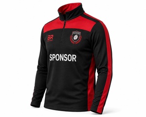 Chaqueta Deportiva Personalizada de Algodón/Poliéster con Cierre de 1/4 para Equipos de Fútbol y Rugby, Transpirable y que Absorbe la Humedad, Unisex - Product Image 2