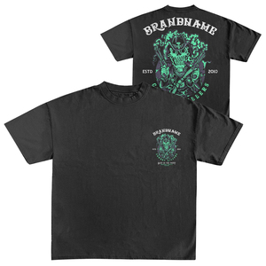 เสื้อยืดสตรีทแวร์ผู้ชายแบบสั่งทำพิเศษ พิมพ์ลาย DTG คุณภาพสูง พิมพ์ลาย DTF ทั่วตัว ทรงบ็อกซี่ ขอบดิบ พิมพ์ลายกราฟิก - Product Image 1