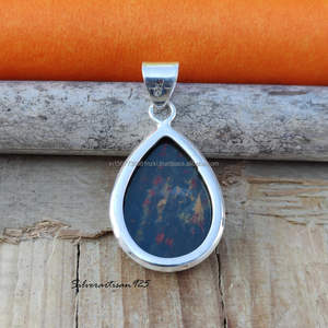 Colgante de Plata de Ley 925 sólida, colgante de piedras preciosas naturales, collar de joyería granate para mujer, colgante de piedras preciosas de declaración, regalo - Product Image 5