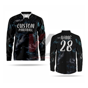 Fabricante OEM de Camisetas de Paintball, Suministro al por Mayor, Tela de Poliéster Duradera, Ajuste Ligero y Ajustable, Impresión de Logotipo Sublimado - Product Image 1