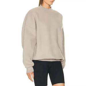 Custom Women Mock Neck Sweatshirt Oversized Pullover Fleece Casual Long Sleeve Streetwear Top - Product Image 4