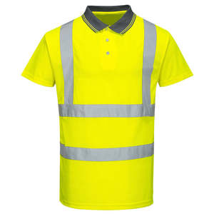Polo de travail haute visibilité pour homme, vêtements de travail 100% polyester, polo de sécurité réfléchissant, vêtements de travail de sécurité pour la construction - Product Image 3