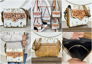 March Expo Personalized Hand Tooled Cowhide Leather Crossbody Floral Sling <b>Bag</b> for <b>Women</b> Fashionable Shoulder Purse Gift Idea - Product Image 3