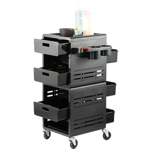 Carrito de Almacenamiento Multifuncional Moderno de Acero Inoxidable con Múltiples Niveles y Ruedas para Herramientas de Peluquería, Carrito para Salón de Belleza - Product Image 2