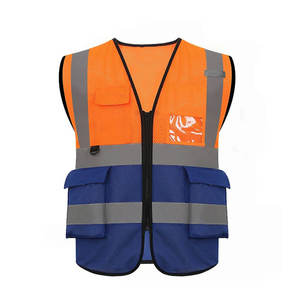 High Quality ANSI Class 2 Waterproof Nylon High Visibility Safety Vest with LED Flash <b>for</b> <b>Construction</b> Workwear <b>Uniform</b> - Product Image 1
