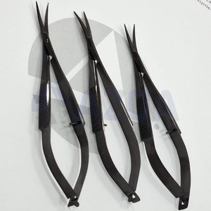 Ciseaux à cuticules à ressort en acier inoxydable noir de qualité supérieure avec lames de précision ultra-affûtées - Product Image 6