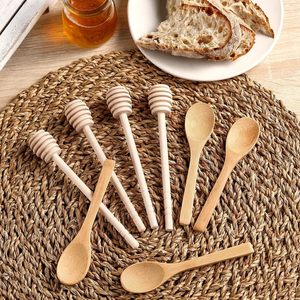 Honey Sticks Dipper Set, 6 Inch Honeycomb Stirrer 4 <b>Pcs</b> with Bamboo Honey Spoons <b>Mini</b> Wooden Wand for Dispense Jar Drizzle - Product Image 2