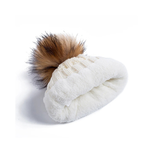 Bonnet en laine mélangée de qualité supérieure, doux au toucher, chaud, uni, tricoté, pour l'hiver, en vente - Product Image 5