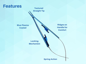 <b>Needle</b> Castroviejo Holder Scissor Forceps Micro Set Ceramic Coated Stainless Steel Suture Tools Ophthalmic Instrument - Product Image 3