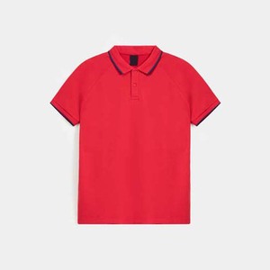 เสื้อโปโลแขนสั้นสีทึบสำหรับผู้ชาย ผ้าถักลำลองระบายอากาศได้ดี สีน้ำเงินกรมท่า - Product Image 2