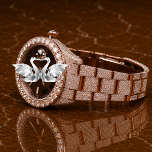 Luxury Moissanite Wristwatch Men Full Stone Setting Stainless Steel Diamond Watch - Product Image 3